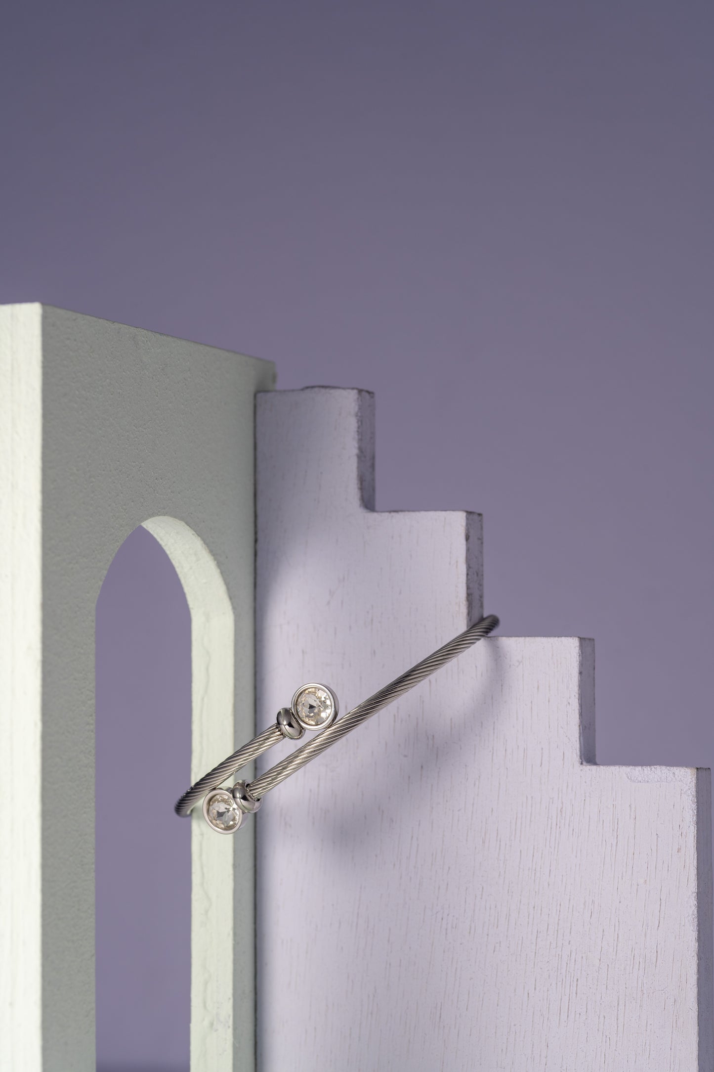 Βραχιόλι Ατσάλινο με Στρας