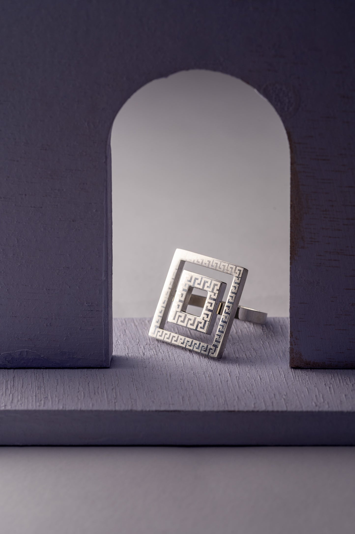 Δαχτυλίδι Ατσάλινο Τετράγωνο