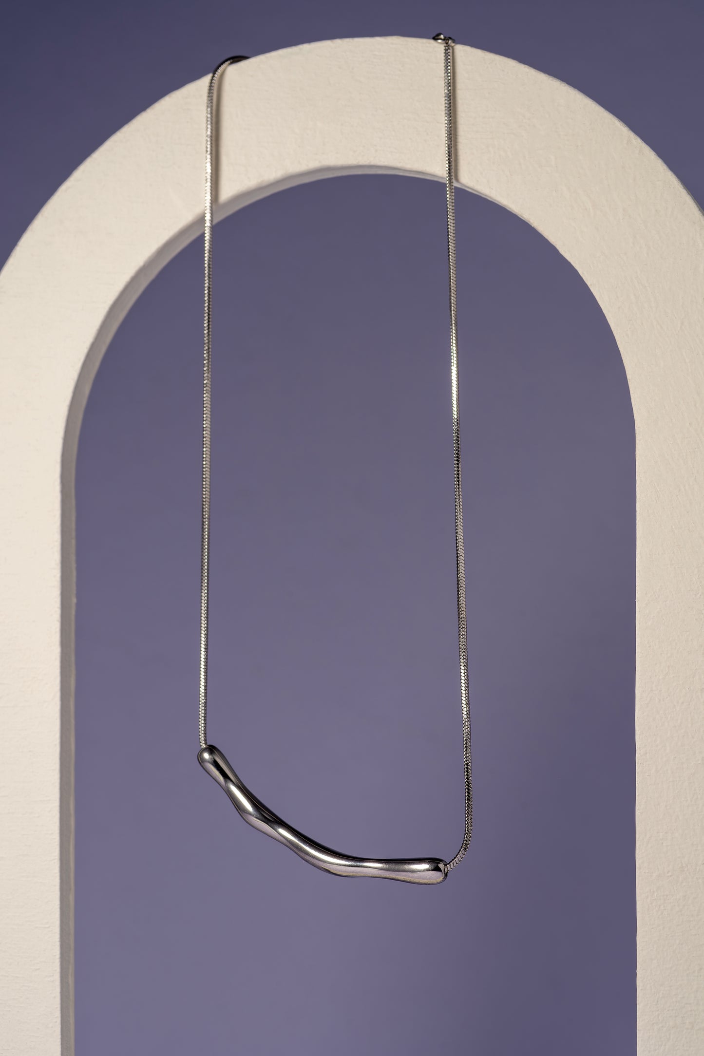 Ατσάλινο κολιέ με μπάρα